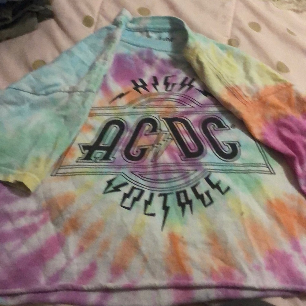 A Tie Dye AC/DC shirt I only used it like 3 times